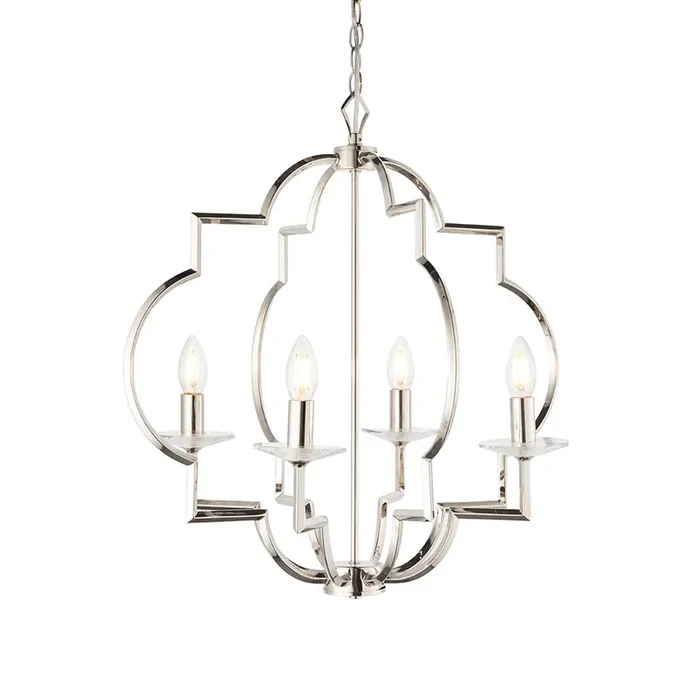 4 Light Pendant in Polished Nickel (0711GAR81915)