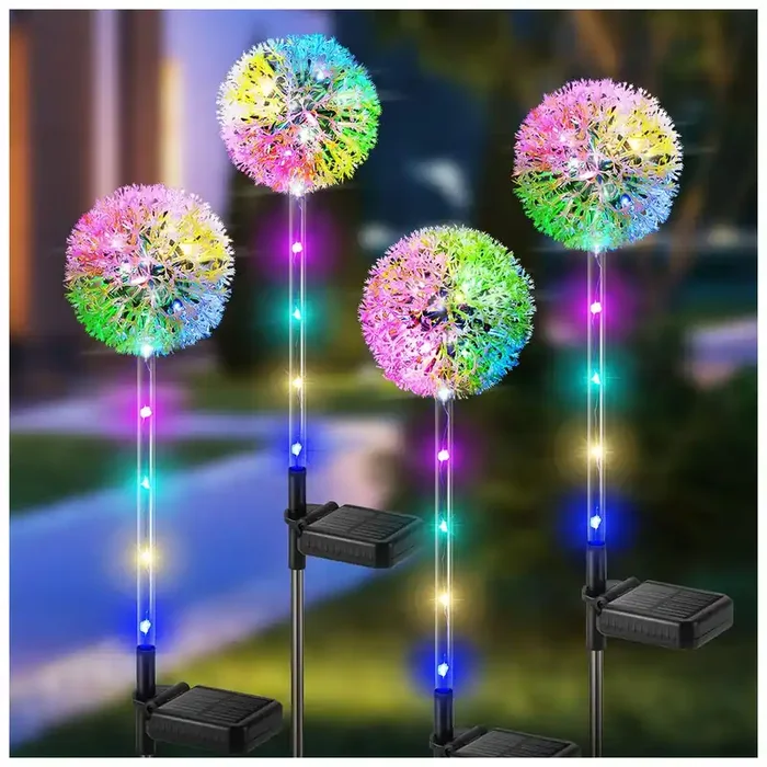 4 Pack Solar Dandelion Garden Lights