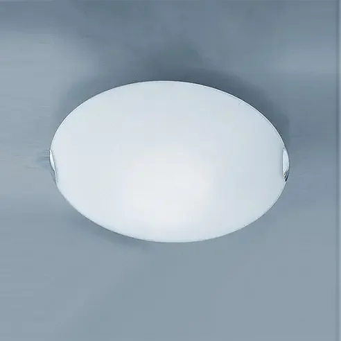 400 mm Ceiling Fitting Chrome and Opal Glass (0194CIRCF5025)