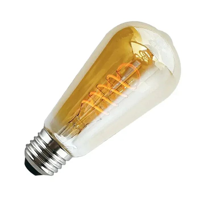 4W Very Warm White LED Decorative Filament Squirrel Cage Bulb with Dusk to Dawn Sensor – Screw Cap – Online Lighting