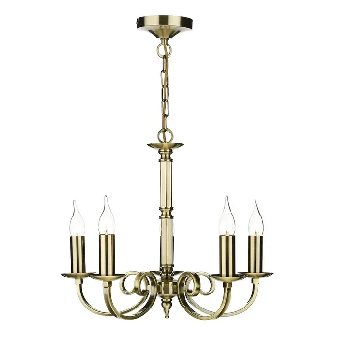 5 Light Dual Mount Pendant Antique Brass (0183MUR0575)