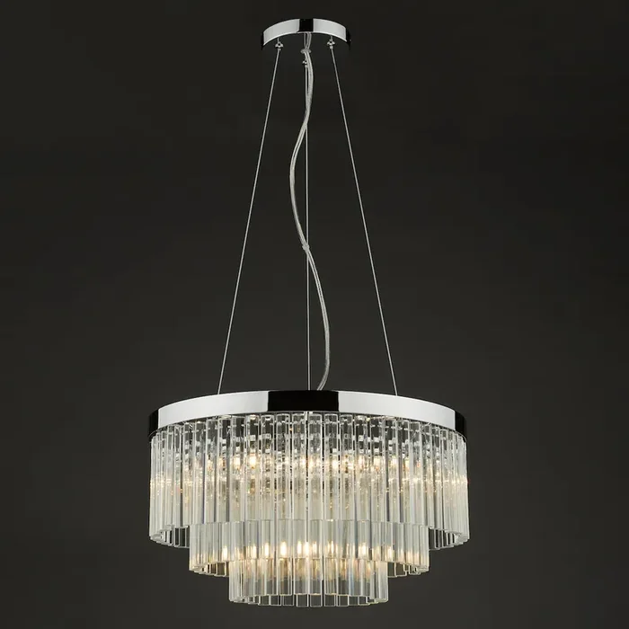 5 Light Pendant Polished Chrome Clear Glass (0183GIO0508)