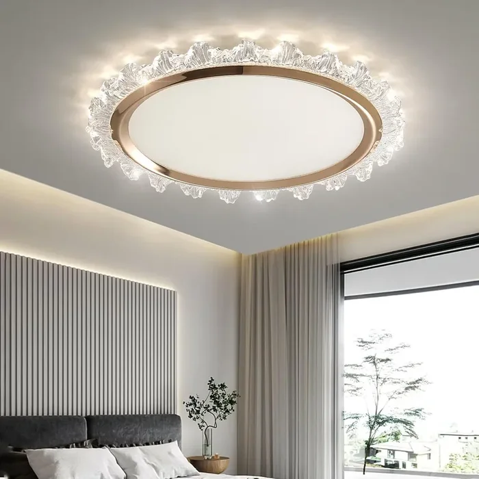 50cm Modern Dimmable LED Ceiling Light, Flower Flush Mount Lamp 50W, 3000K-6000K for Bedroom, Kitchen, Hallway, Office