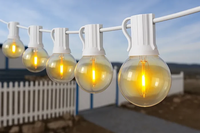 50ft Mains Powered Hanging Festoon Lights With 30 Bulbs