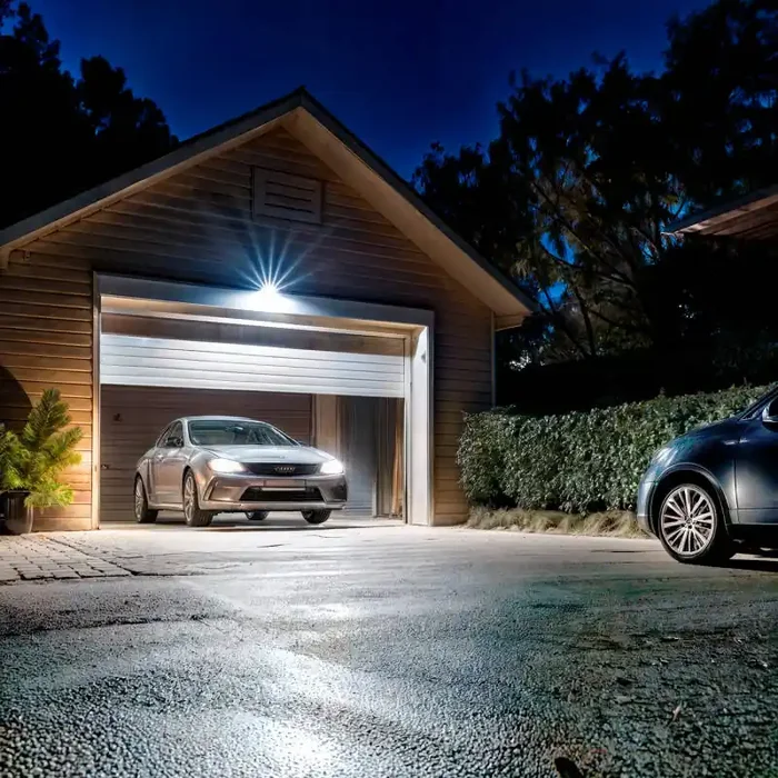 50W Cool White LED Floodlight 5000lm Glass IP65 – Black – Online Lighting