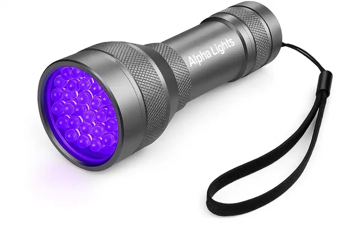 51 LED UV Torch Flashlight – 395nm Ultraviolet Black Light Detector for Pet Urine, Bed Bugs, Stains, Scorpions, Banknotes & More – Battery Powered, IPX4 Waterproof