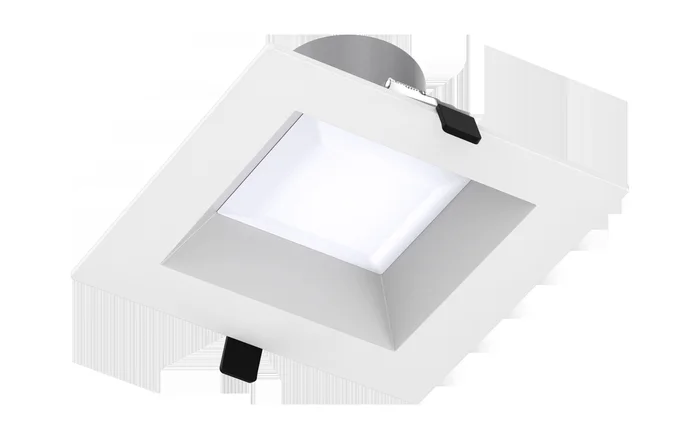 6″ LED Square Commercial Downlight, 3150 Lumen Max, Wattage & CCT Selectable, 120-277V