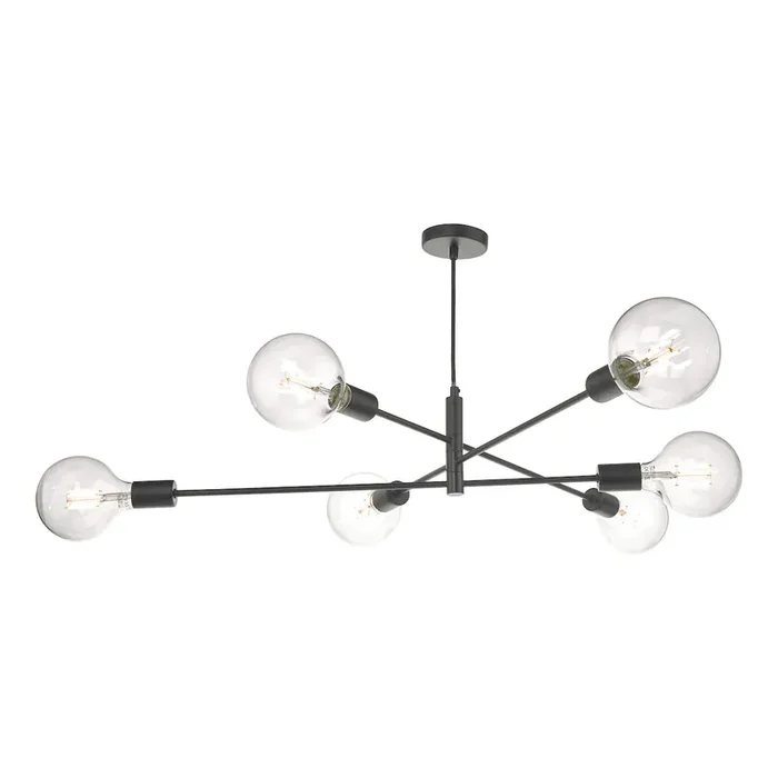 6 Light Pendant Black (0183ALA0622)