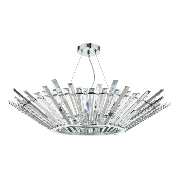 6 Light Pendant Polished Chrome, Crystal (0183NIM0650)