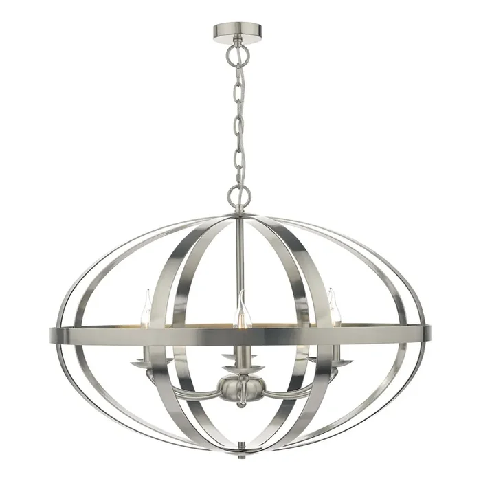 6 Light Pendant Satin Chrome (0183SYM0646)