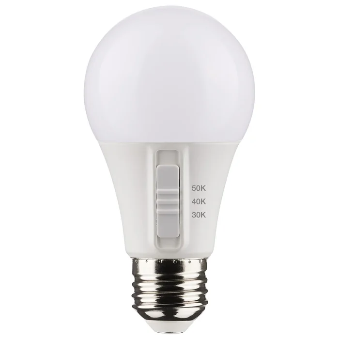 6 Watt LED Non-Dimmable A19 Color Selectable Light Bulb 3000/4000/5000K