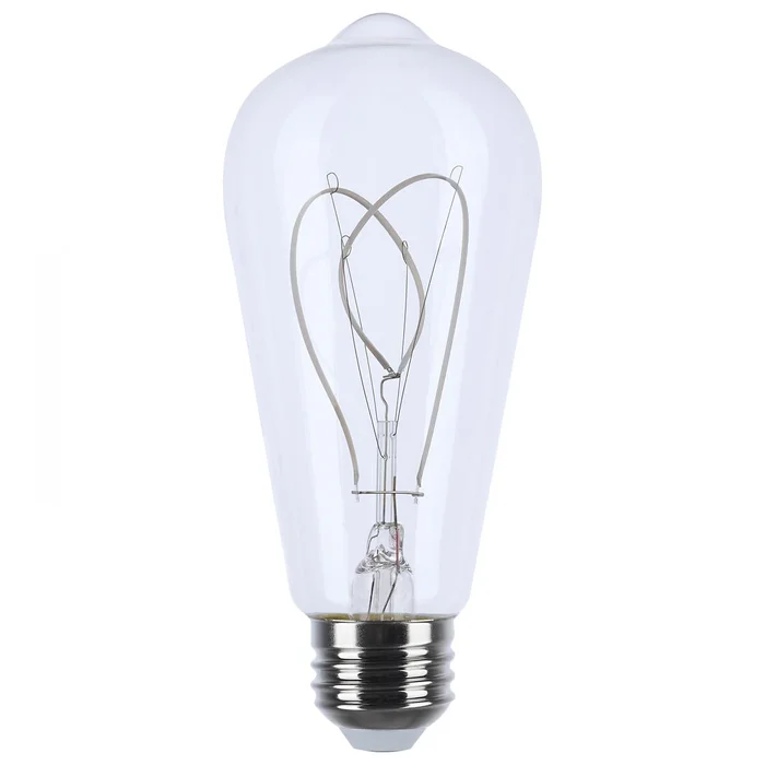 6 Watt ST19 LED Flex Gray Loop Filament Light Bulb 2700K