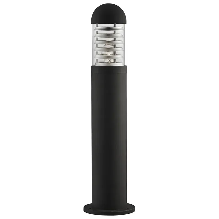 60 cm Outdoor Bollard – Black Aluminium & Clear Diffuser (0483BRO7900600BK)