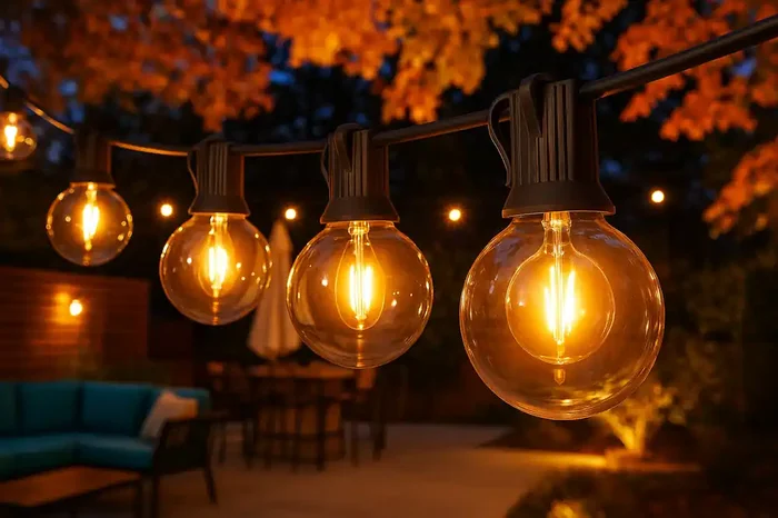 60M Mains Powered Outdoor lights IP45 Weatherproof