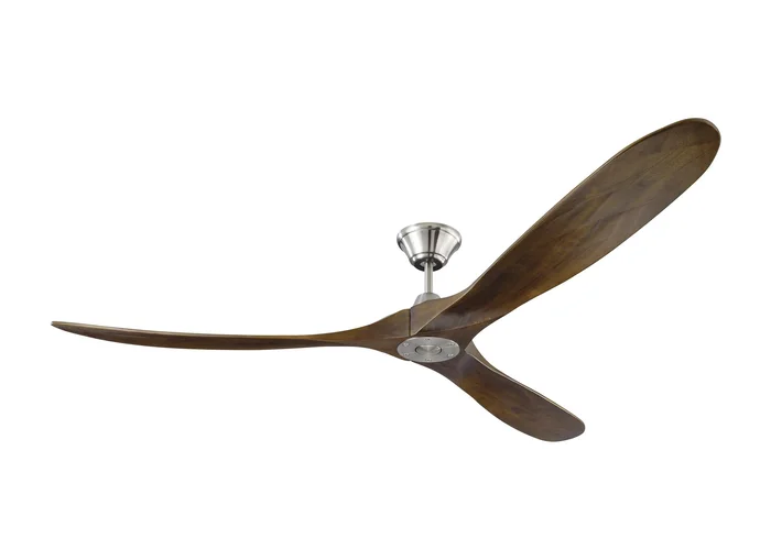 70″ Maverick Max – Brushed Steel with Dark Walnut Blades