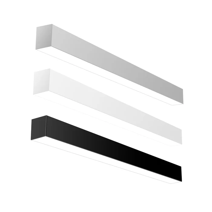 8 FT LED Direct/Indirect Suspended Linear Fixture, 13800 Lumens, Wattage and CCT Selectable, 120-277V, Black, White or Silver Finish