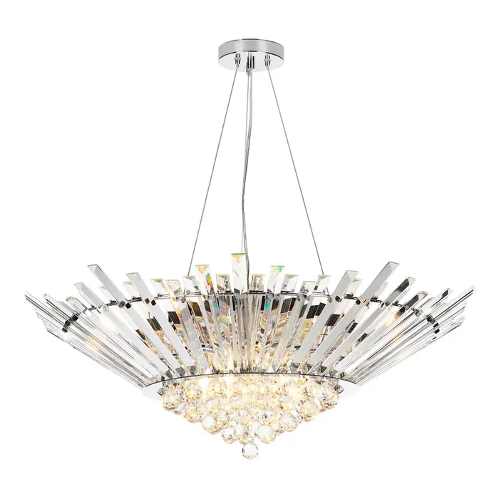 9 Light Chandelier Crystal and Polished Chrome (0183NIM1350)