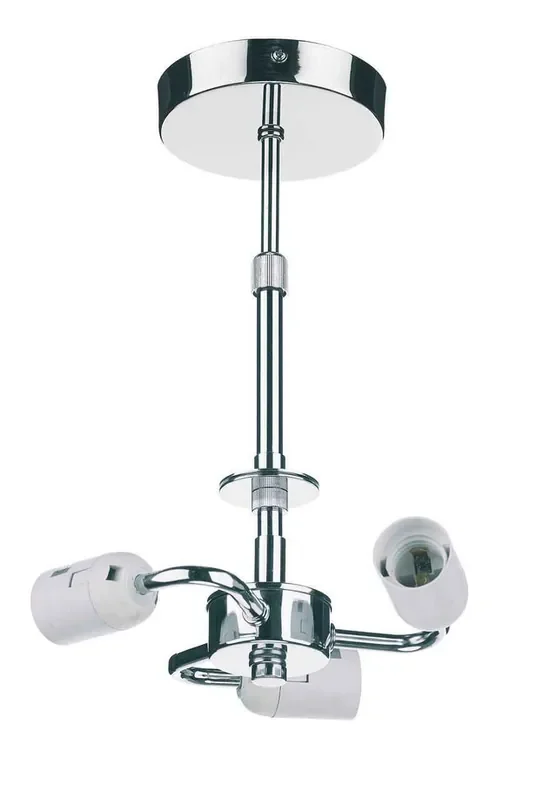 Accessory 3 Light Polished Chrome Semi Flush Pendant Lighting Suspension