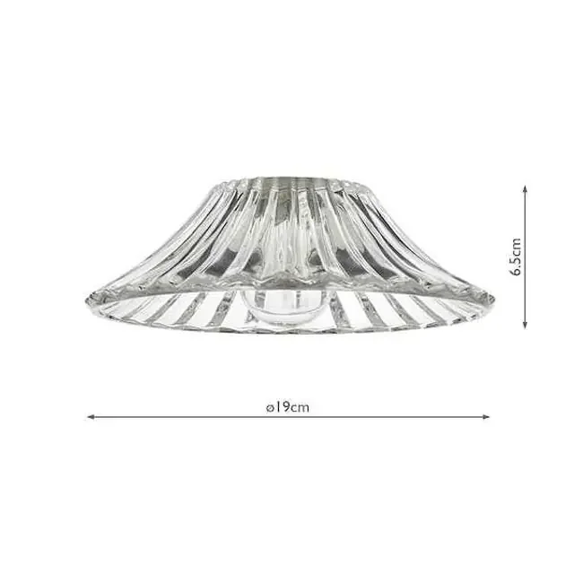 Accessory Clear Flared Glass Shade Only