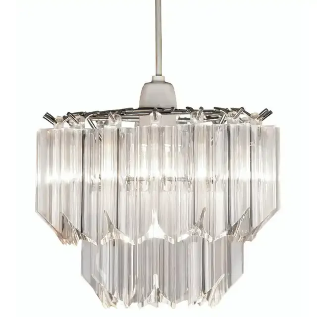 Acrylic Clear Non Electric 20.5cm Easy Fit Pendant