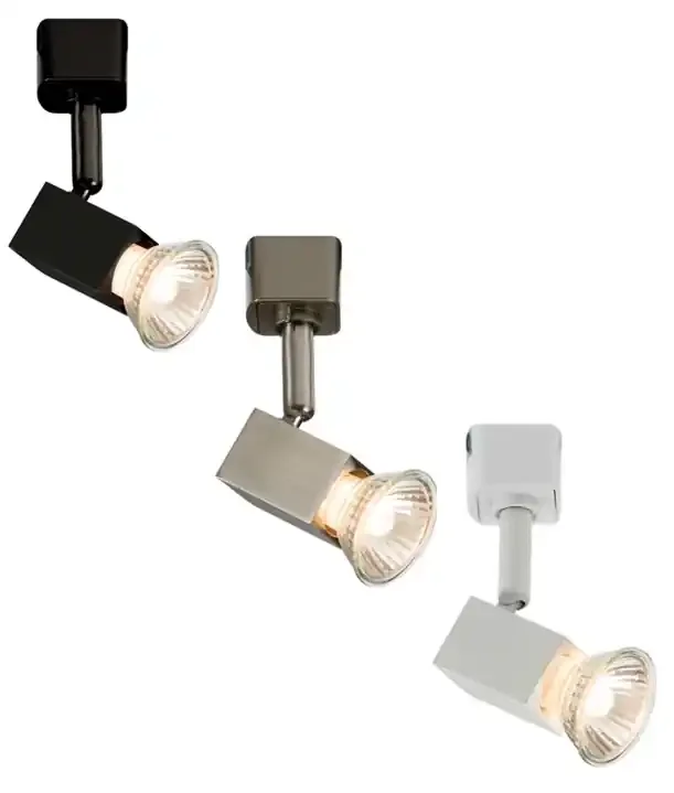 Adjustable GU10 Track Head in 3 Finishes