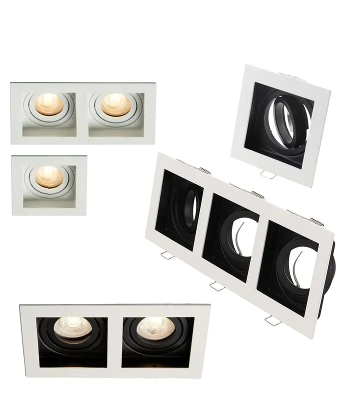 Adjustable Modular Box Downlight – White or Black