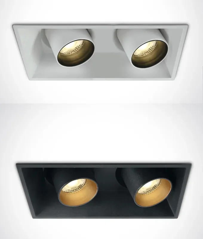Adjustable Recessed Double Spotlight COB LEDs