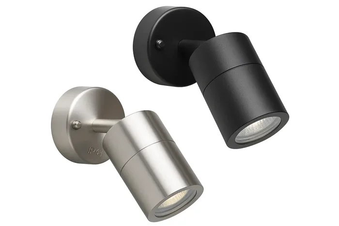 Adjustable Stainless Steel Wall Spotlight – IP44 Waterproof