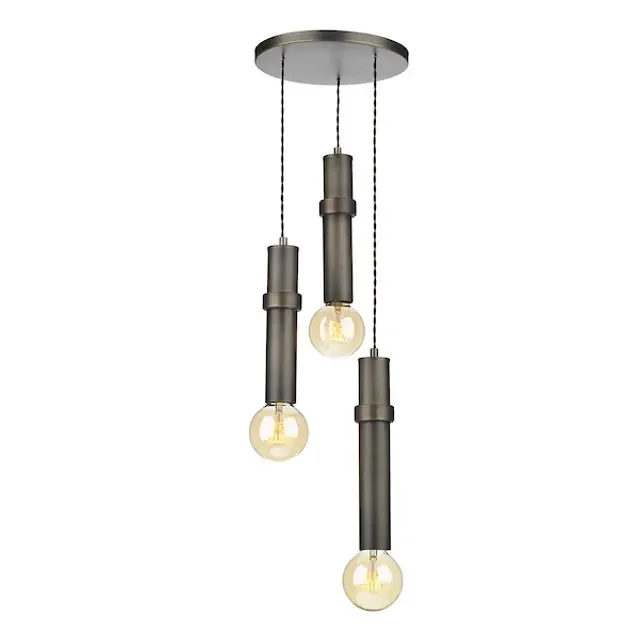 Adling 3 Light Antique Brass Pendant Light