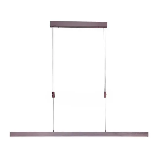 ADRIANA 3 Light Dark Wood Print Bar Pendant Light