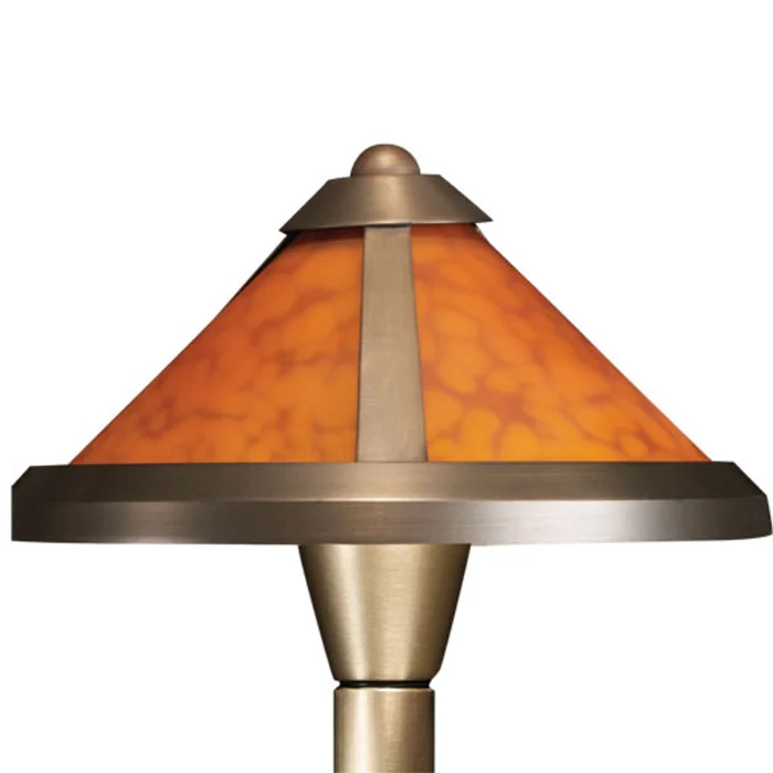 Advantage Light Source ADV-AP-21B Mica Amber Path Light Glass Shade, Natural Bronze with Mica Amber Glass