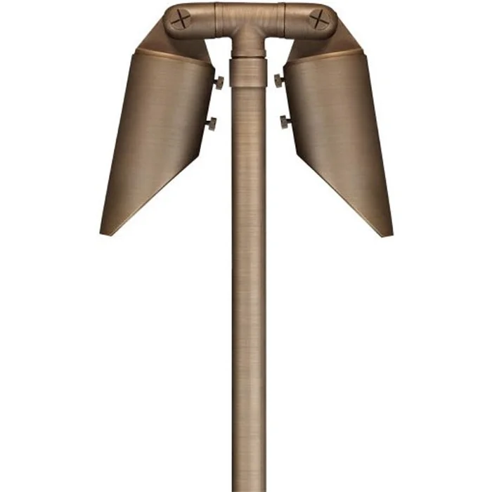 Advantage Light Source ADV-PS-205B-MR16 Big Smoky Twin Path Light, 50W MR16, Cast Brass, Natural Bronze