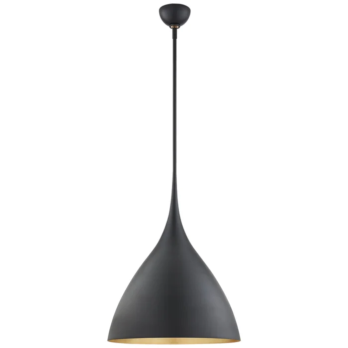 Agnes One Light Pendant, Matte Black