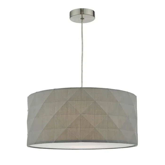 Aisha Grey Geometric Modern Non Electric Round Pendant