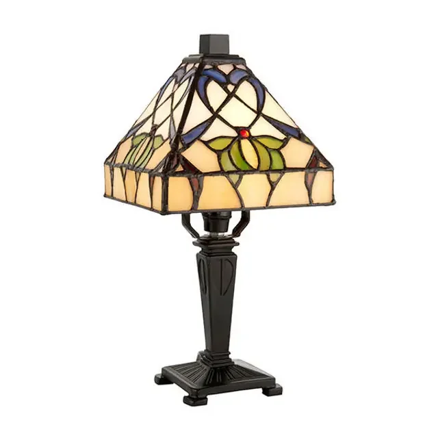 Alcea Dark Bronze Tiffany Table Lamp