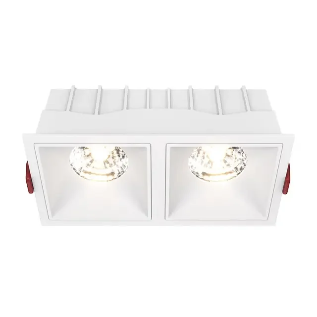 Alfa LED 2 Light White 15W 3000K Square Recessed Light