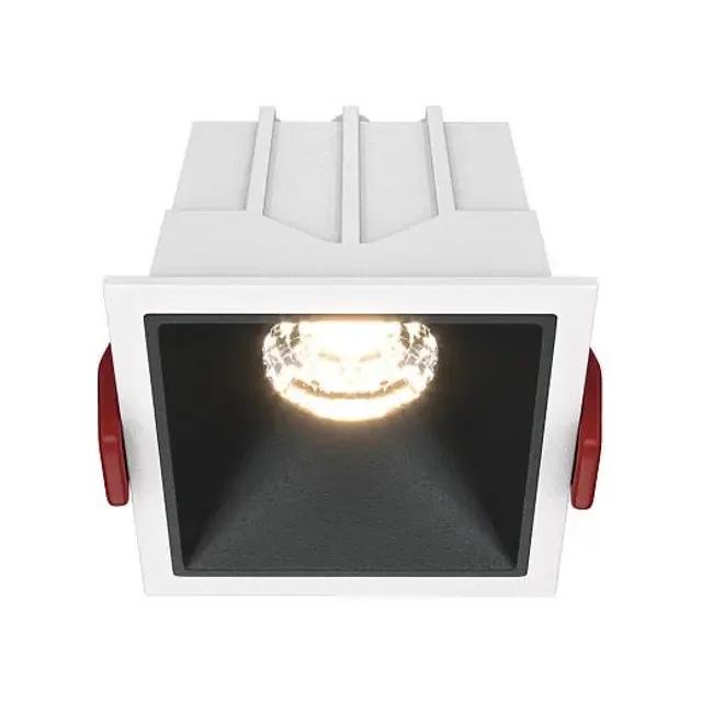 Alfa LED Black with White 10W 3000K Dimmable Square Recessed Light