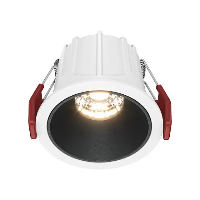 Alfa LED Black with White 10W 3000K Round Recessed Light