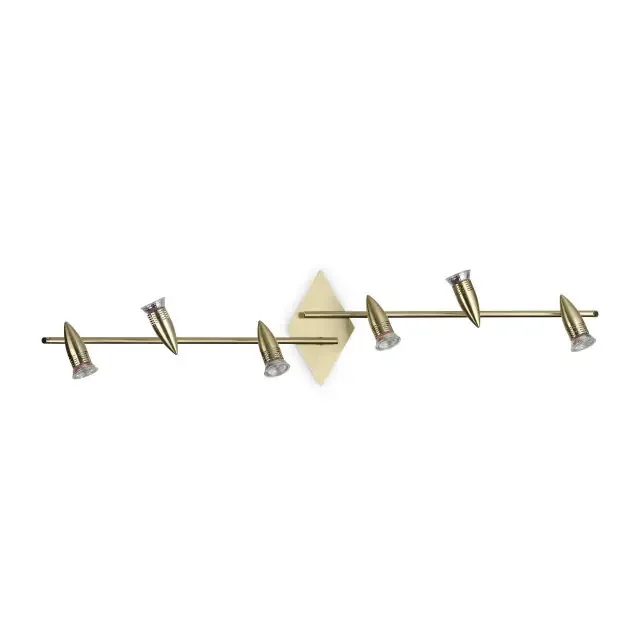 Alfa PL6 6 Light Satin Brass Adjustable Spotlight