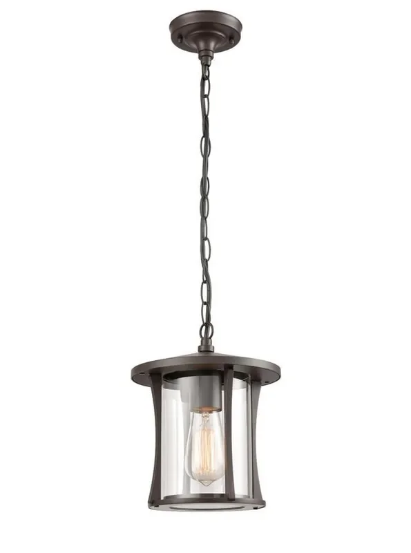 Alfresco Brown with Clear Glass IP44 Pendant Light