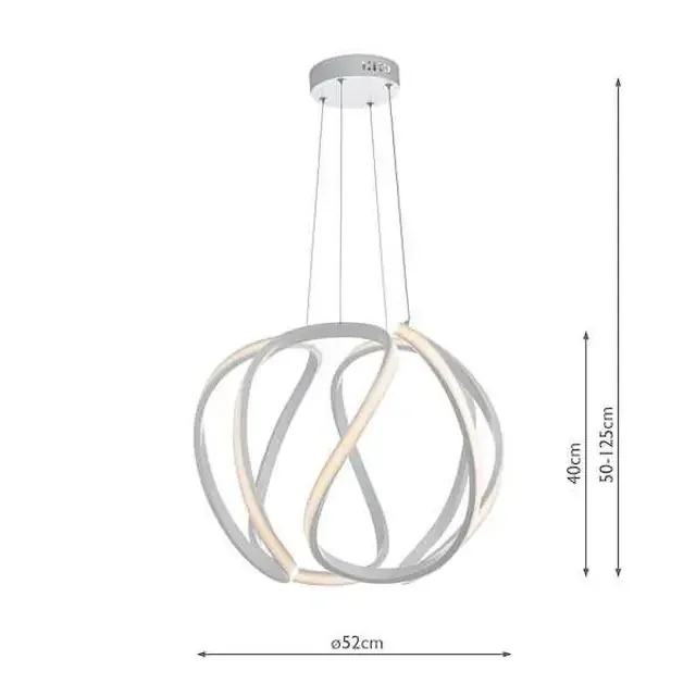 Alonsa Matt White Large LED Pendant Light