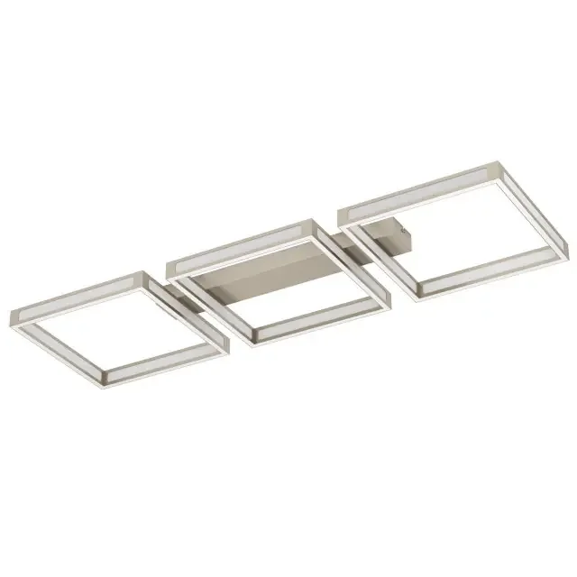 Altaflor 3 Light Satin Nickel with Opal Square Opal LED Flush Ceiling Light