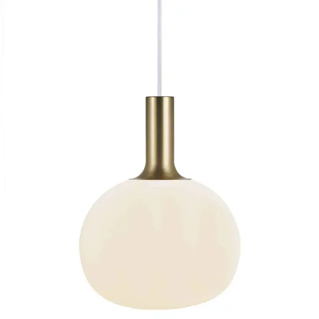 Alton 25 Brass with Opal White Glass Pendant Light