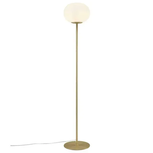 Alton Brass with White Opal Glass Floor Lamp