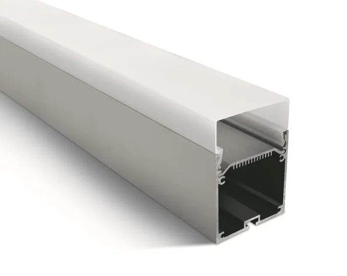 Aluminium 2m Slim Surface aluminium profile with PC opal diffuser.