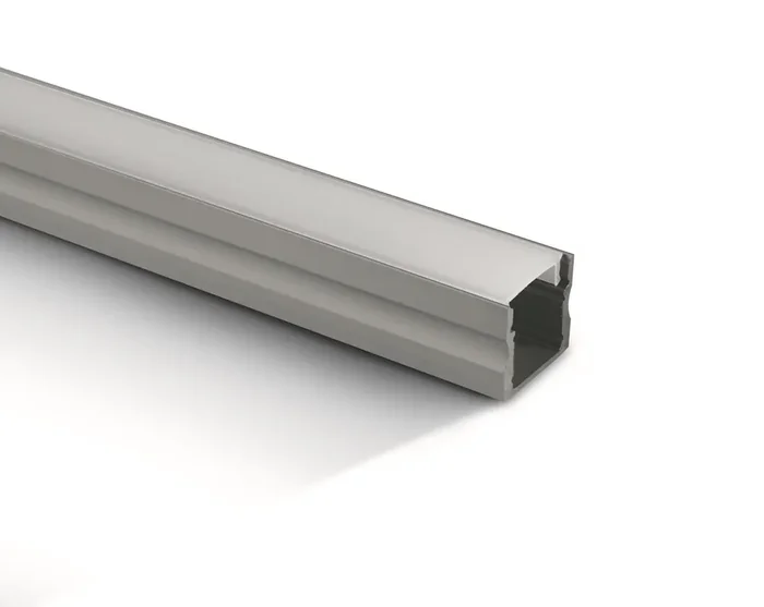 Aluminium 2m Surface aluminium profile with PC opal diffuser.