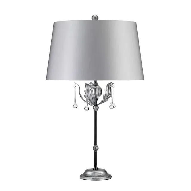 Amarilli Black with Silver Shade Table Lamp