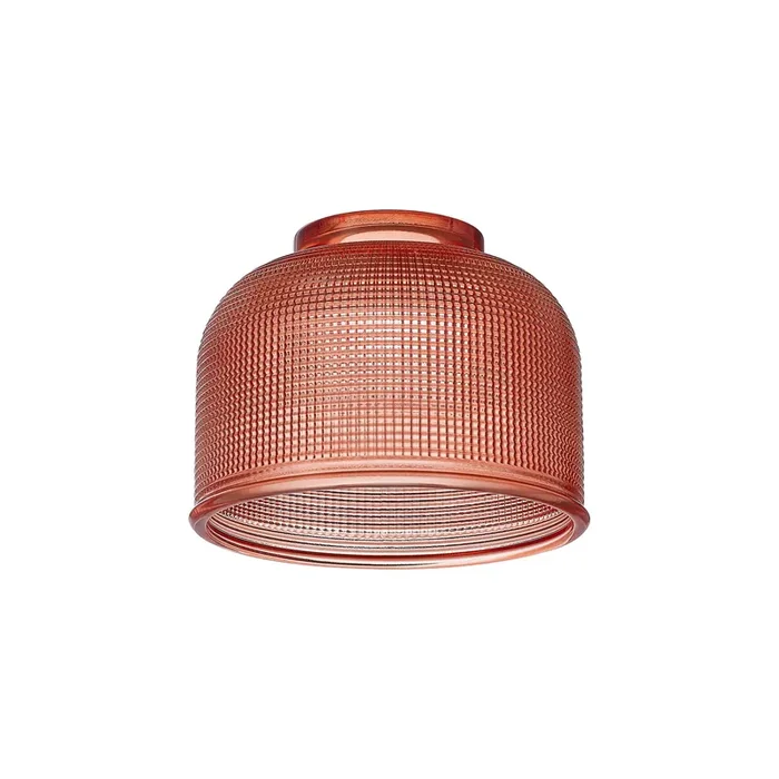 Amber 14.5x11cm Prismatic Dome Glass Shade (D) With Raised Edge – 10 Colours