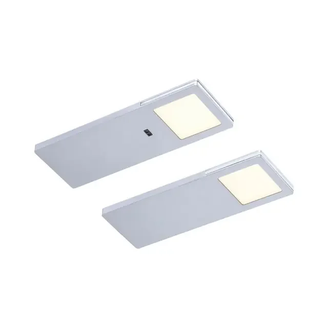 Amon Two Pack Silver Motion Sensor LED Rectangular Under Cabinet Light