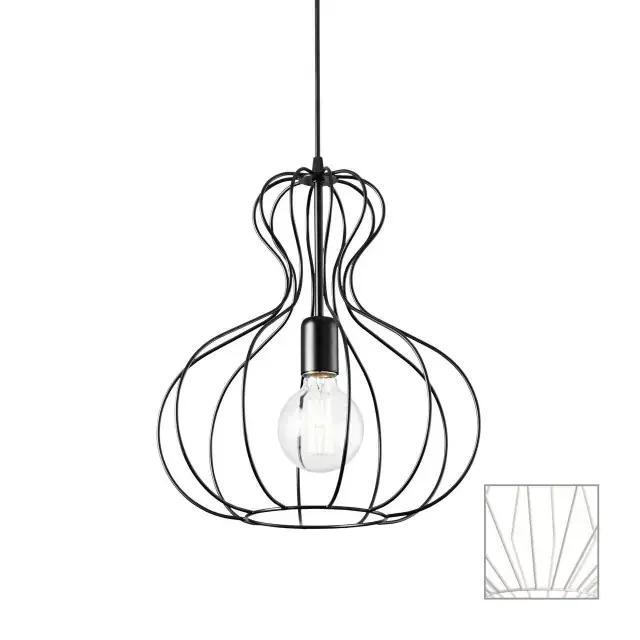 Ampolla-1 SP1 White Wire Shade Pendant Light